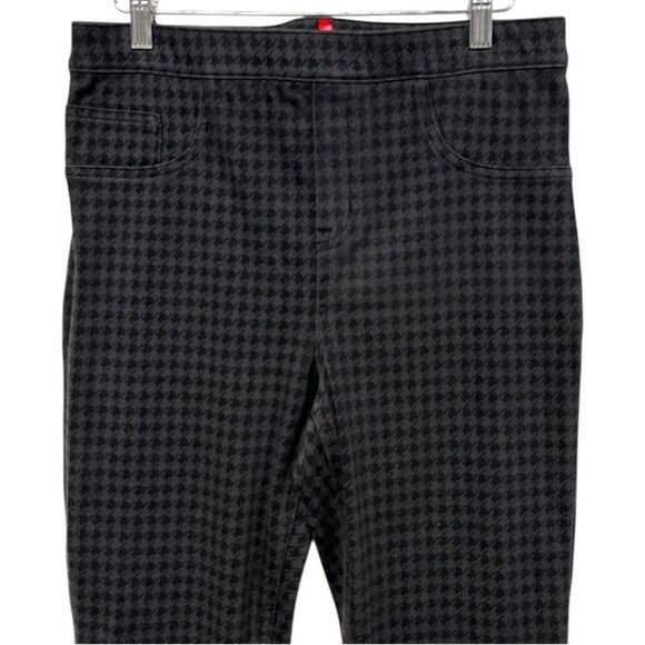 Spanx | Women’s Houndstooth Black Gray Print Leggings Jeggings L - Picture 3 of 8